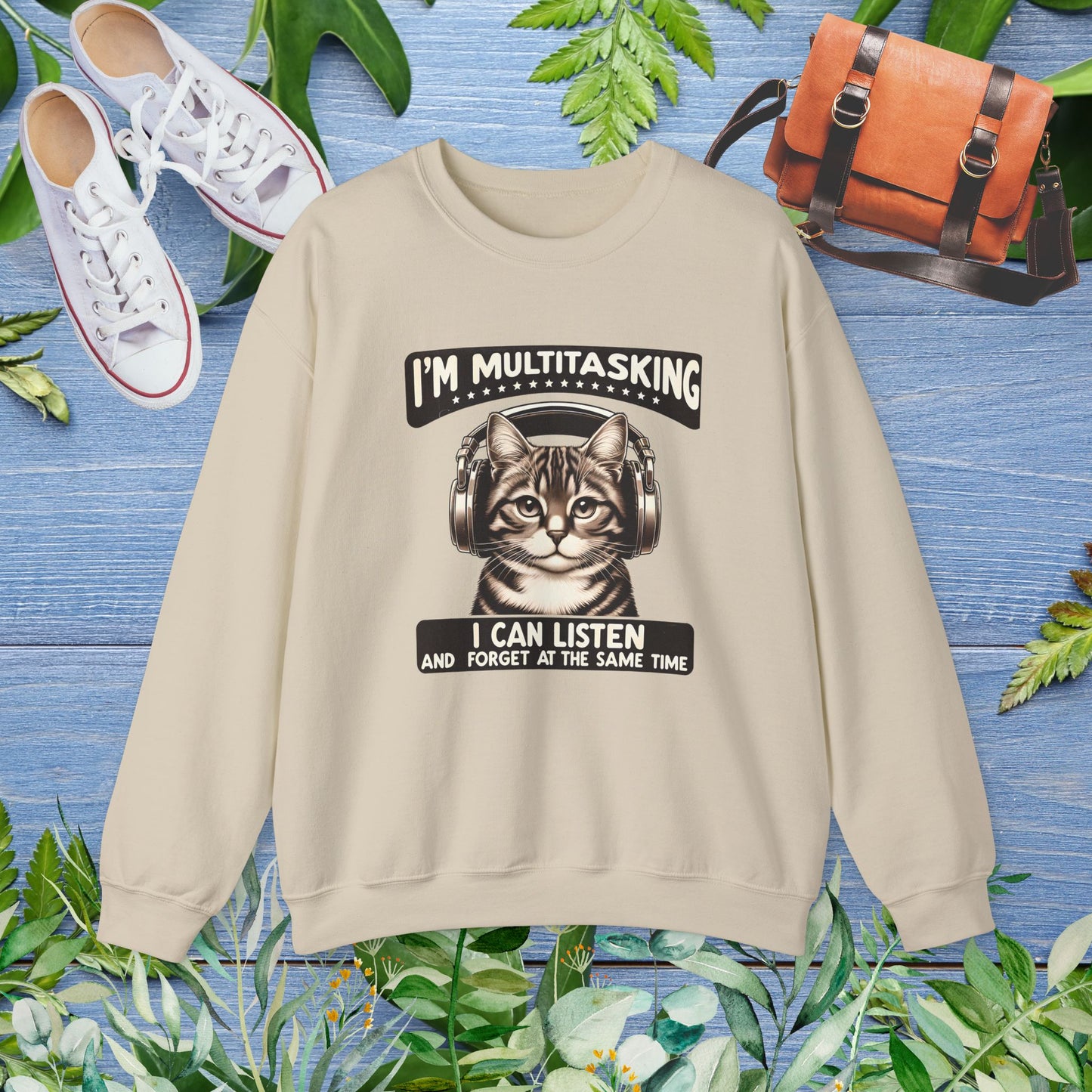 Multitasking Cat Unisex Sweatshirt - furevermama