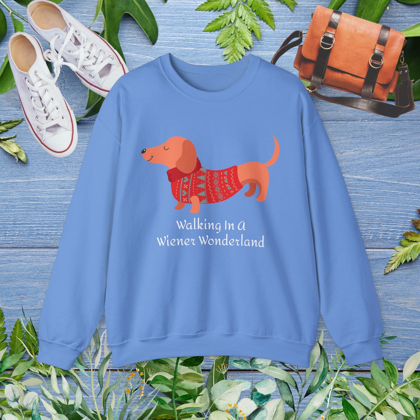 Dachshund Sweatshirt - Walking In A Wiener Wonderland - furevermama