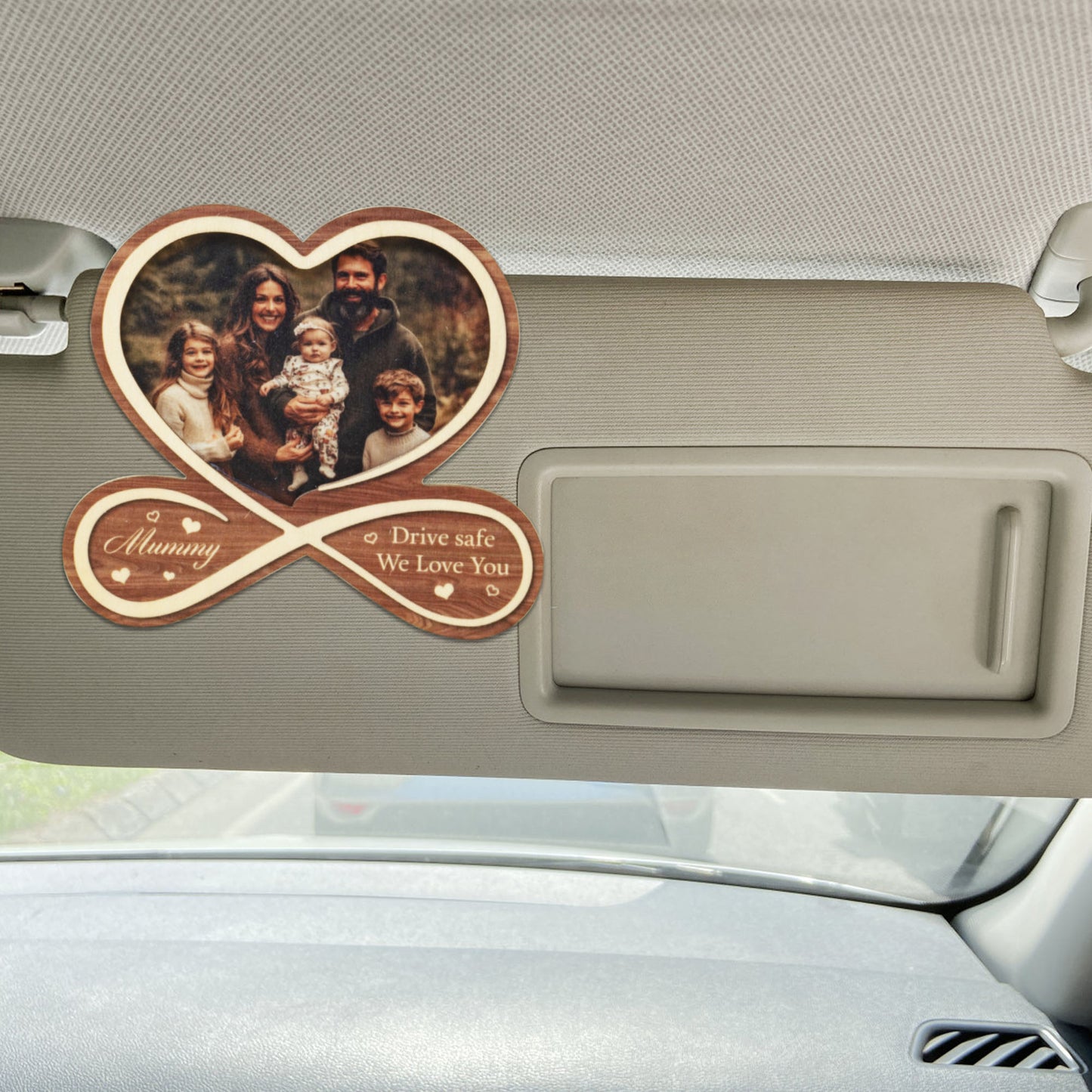 Drive Safe Car Visor Clip - Personalised Photo Gift To Family, Boyfriend, Girlfriend - furevermama