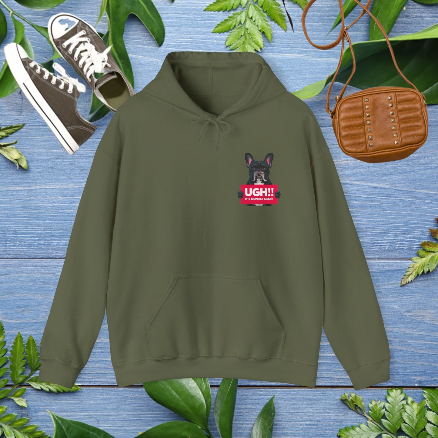 It Is Monday Again Bulldog Hoodie - furevermama