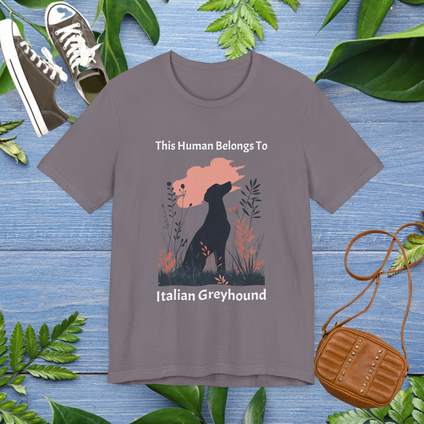 This Human Belongs To Italian Greyhound Jersey Tee - furevermama