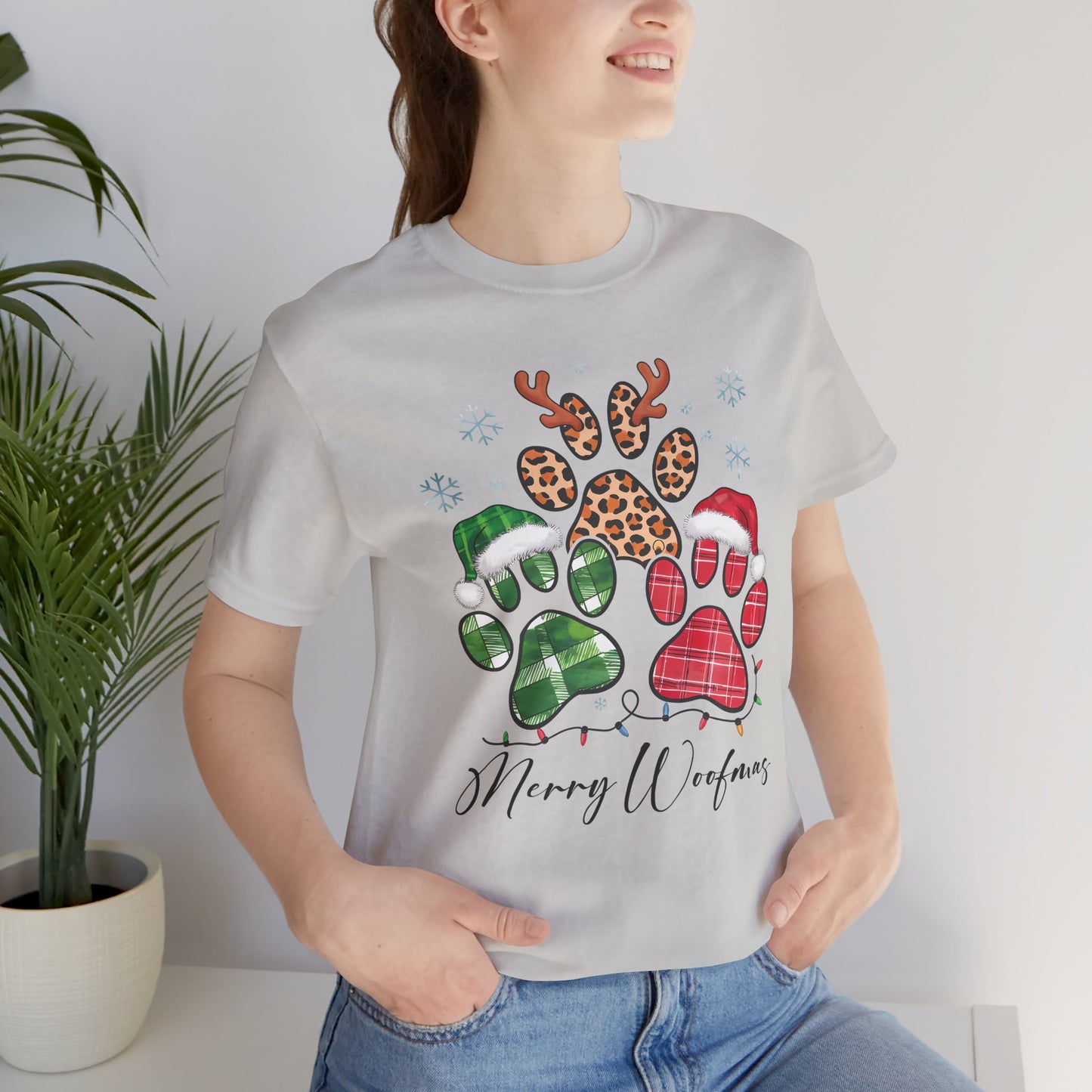 Merry Woofmas, Paw Jersey T-Shirt - furevermama