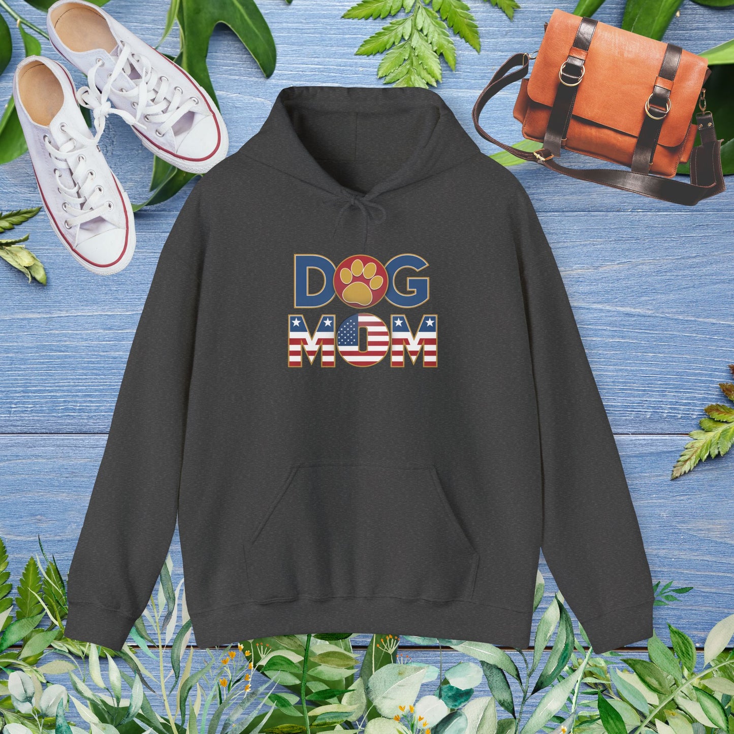 USA Patriotic Dog Mom Hoodie - furevermama
