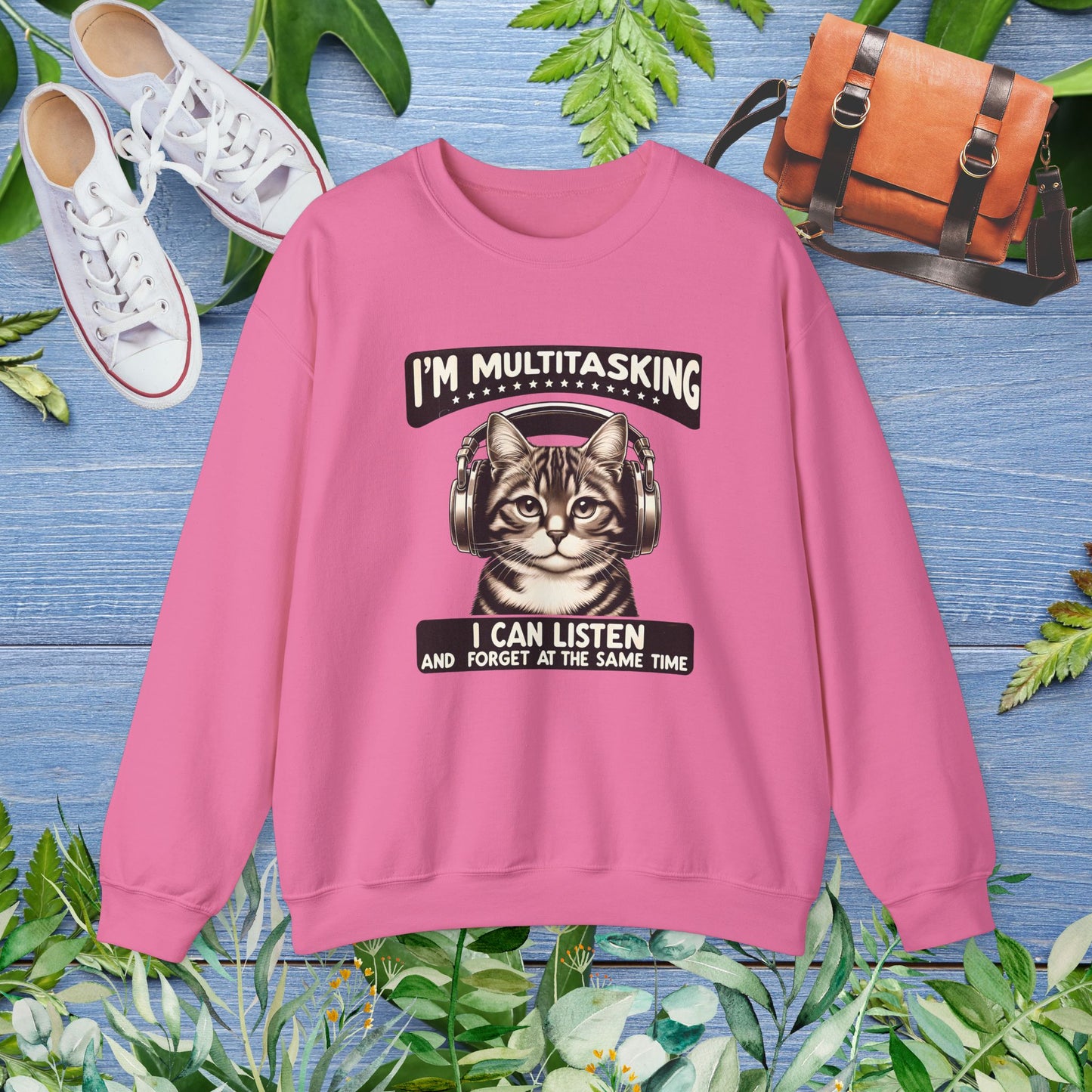 Multitasking Cat Unisex Sweatshirt - furevermama