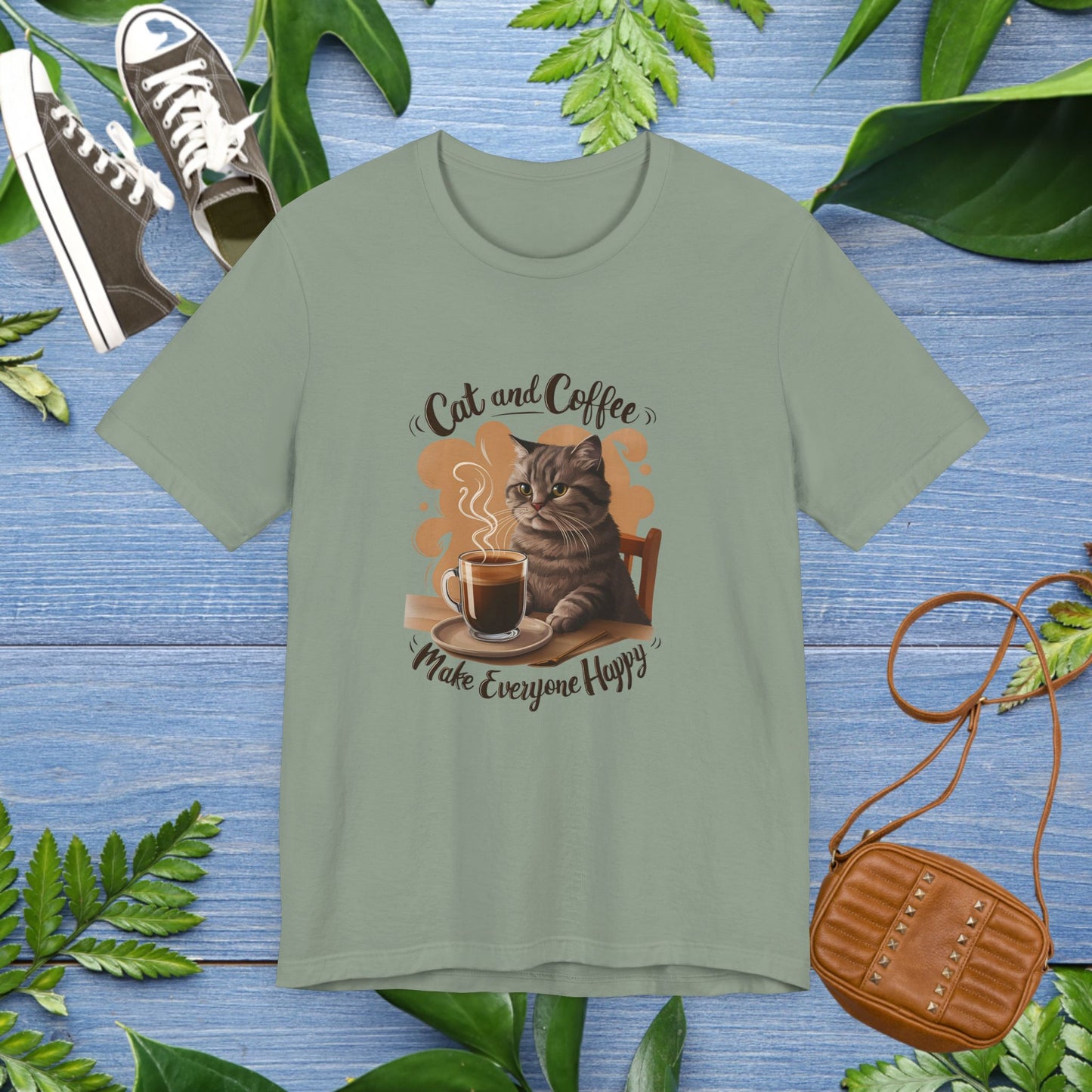 Cat and Coffee T-Shirt - furevermama