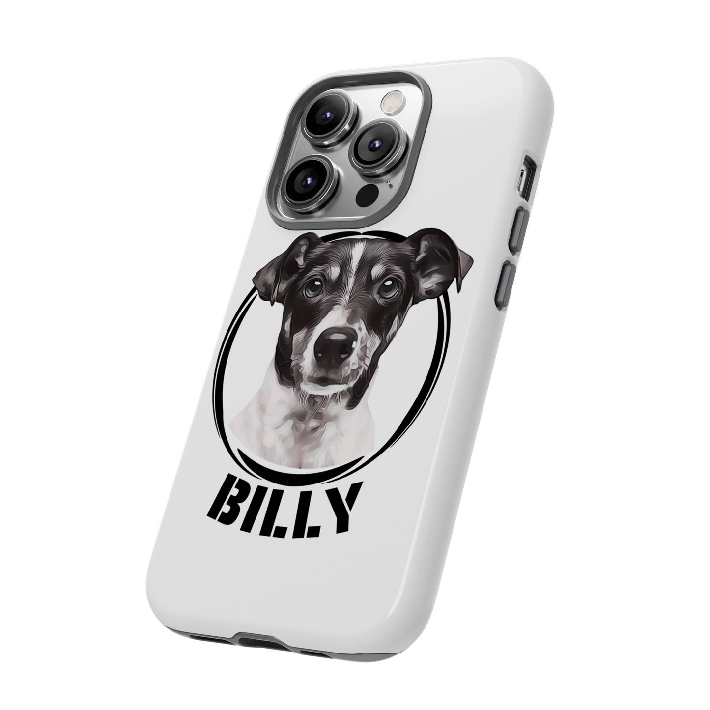 Custom Pet Portrait Phone Case, Black and White - furevermama
