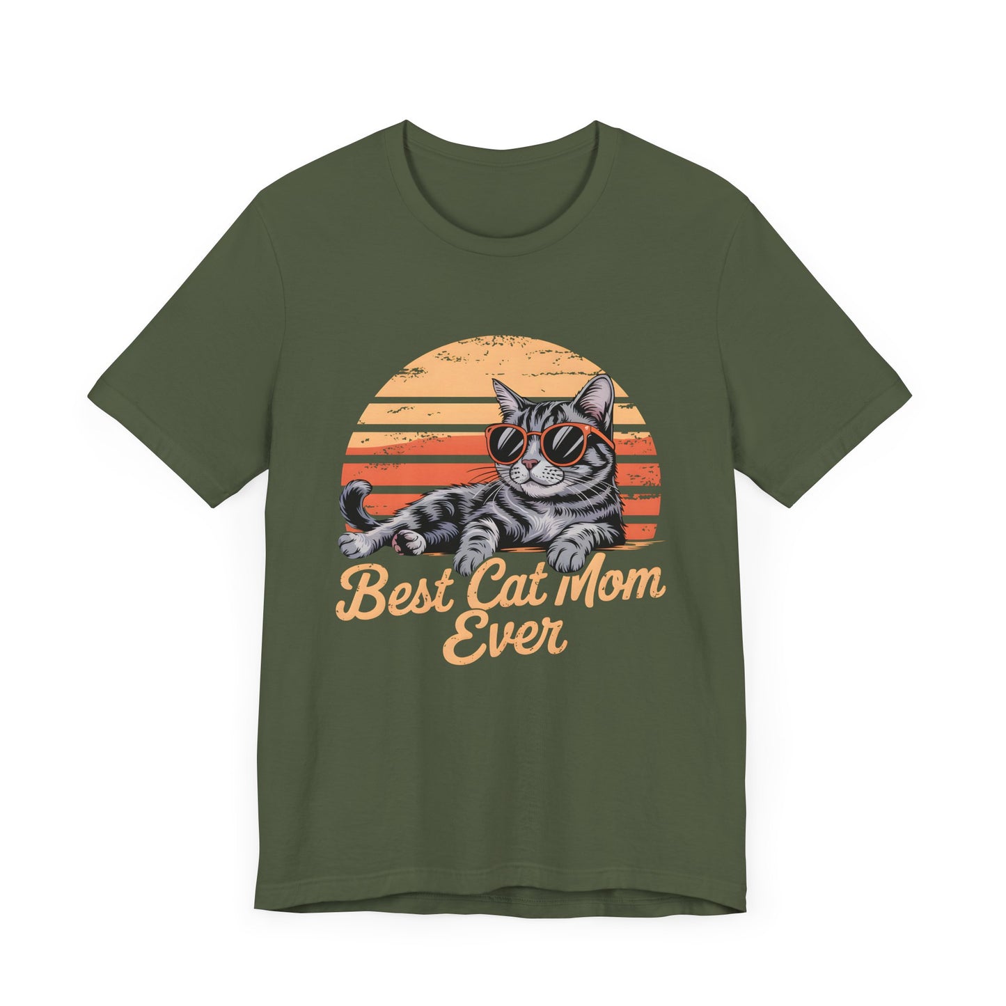 Best Cat Mom Ever Unisex Jersey Tee - Cute Cat Graphic T-Shirt