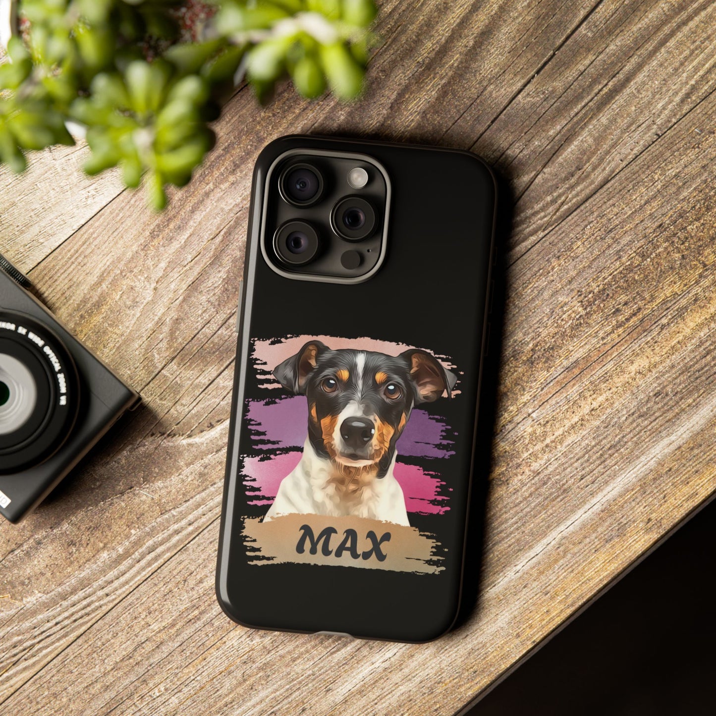 Custom Pet Portrait Phone Case, Pink Brush Edition - furevermama