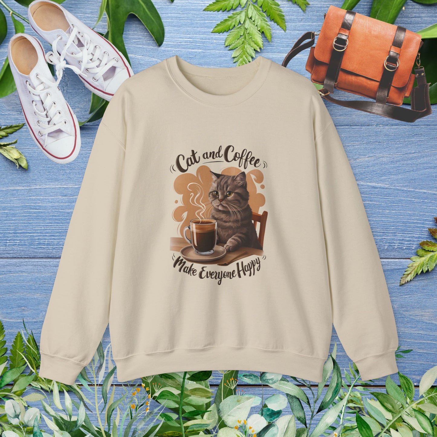 Cat and Coffee Sweatshirt - furevermama