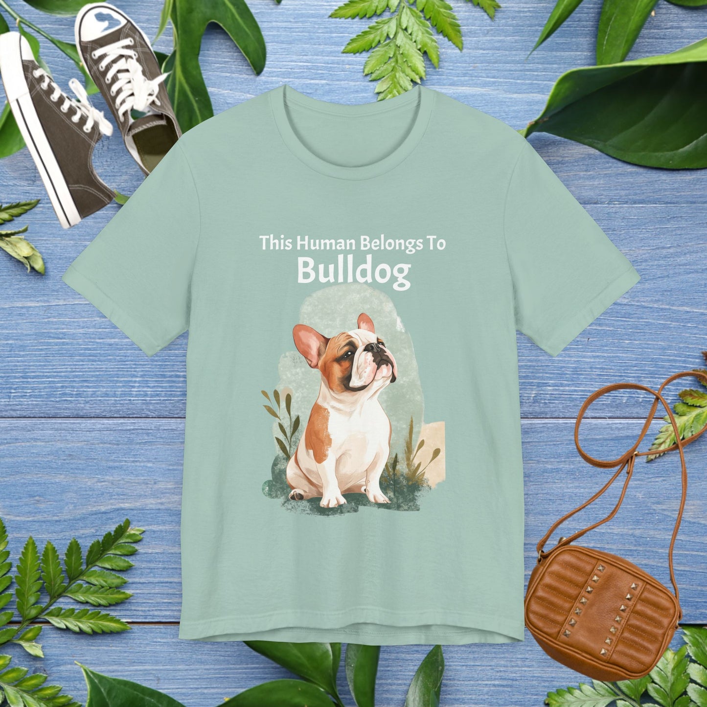 This Human Belongs To Bulldog Jersey Tee - furevermama