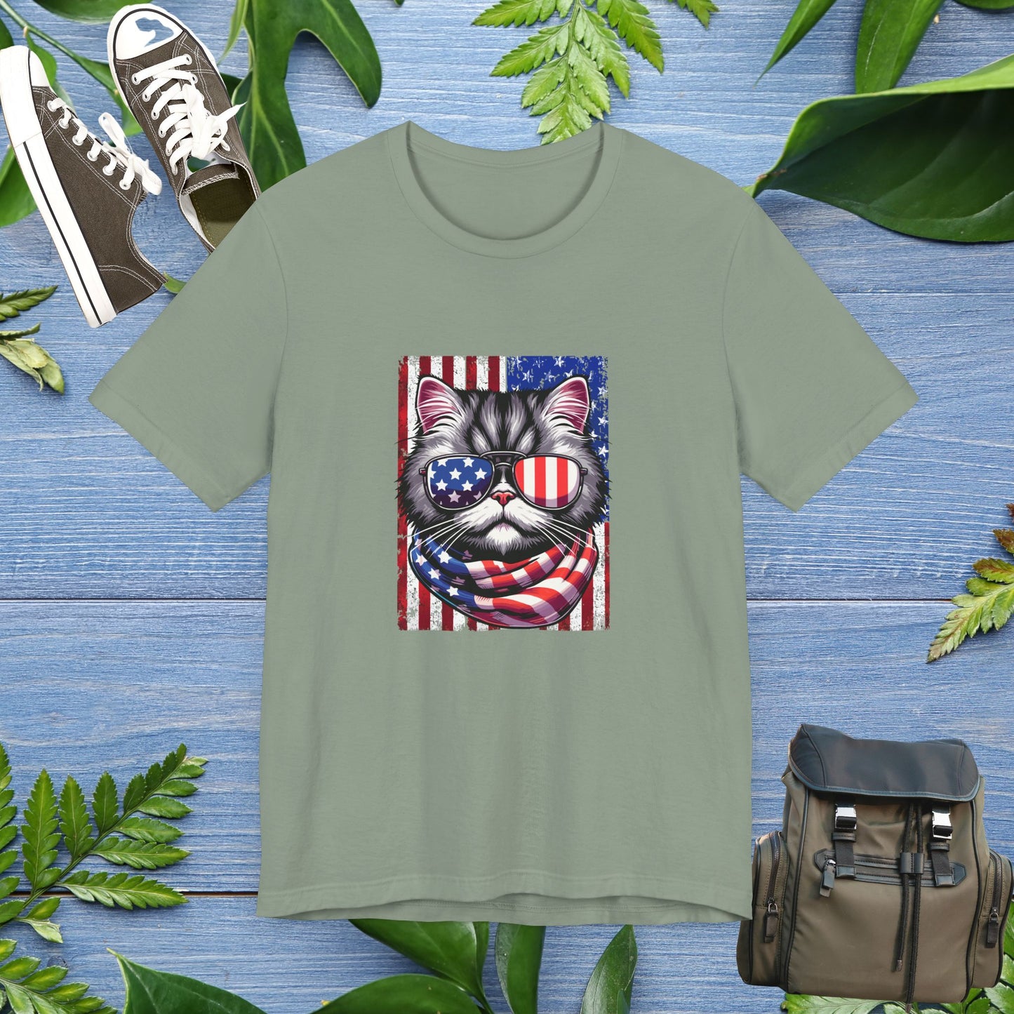Patriotic Cat Unisex T-Shirt - furevermama