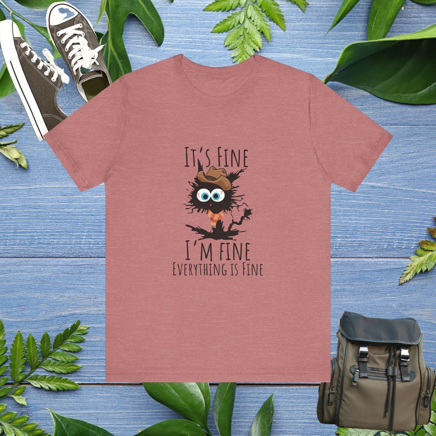 Everything Is Fine Meowdy T-Shirt - furevermama