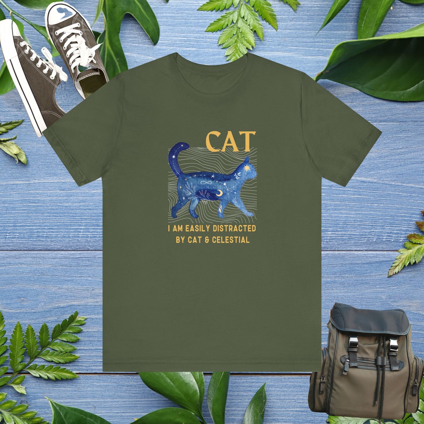 Cat and Celestial T-Shirt - furevermama