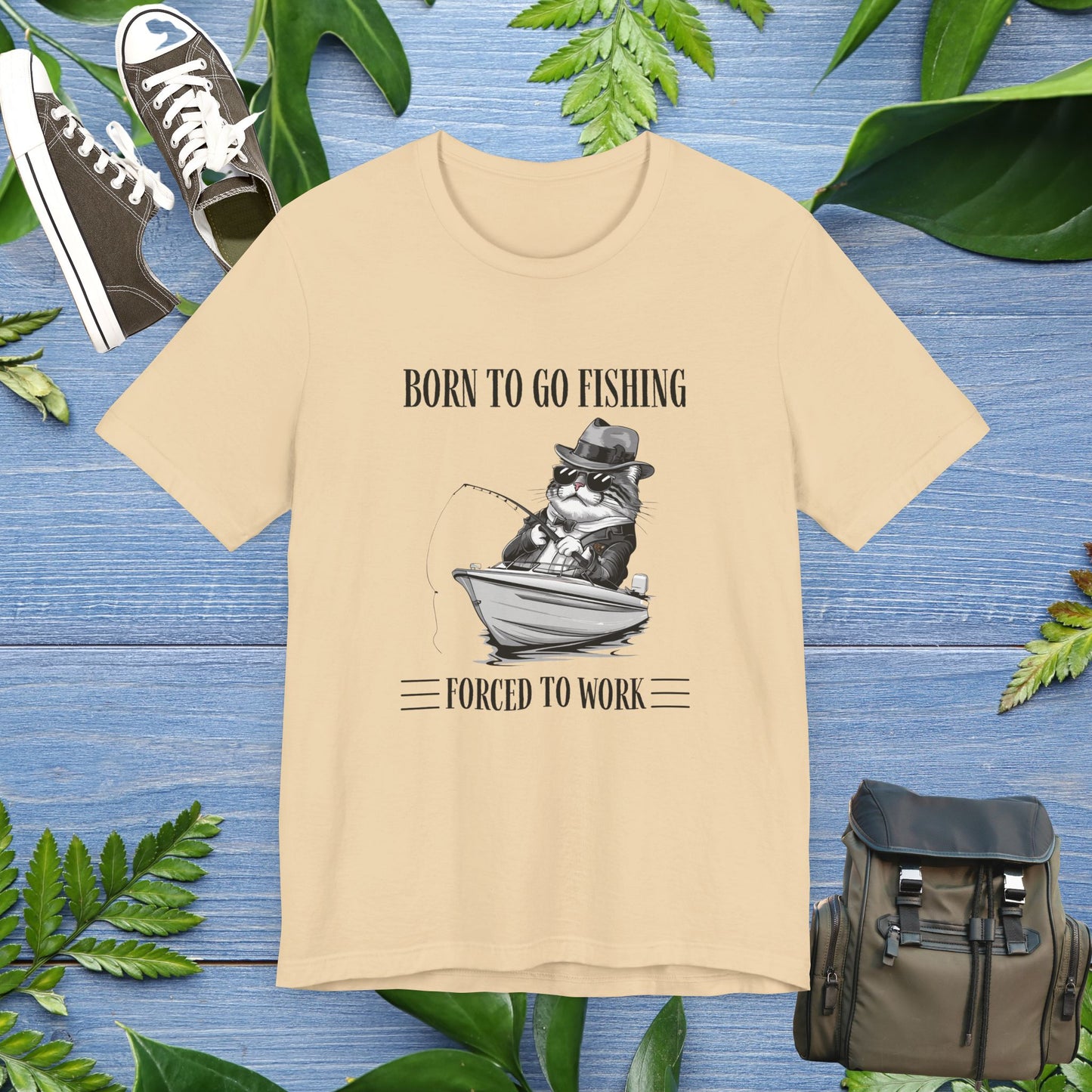 Born To Go Fishing T-Shirt, Cat Lover Fishing Lover T-Shirt - furevermama