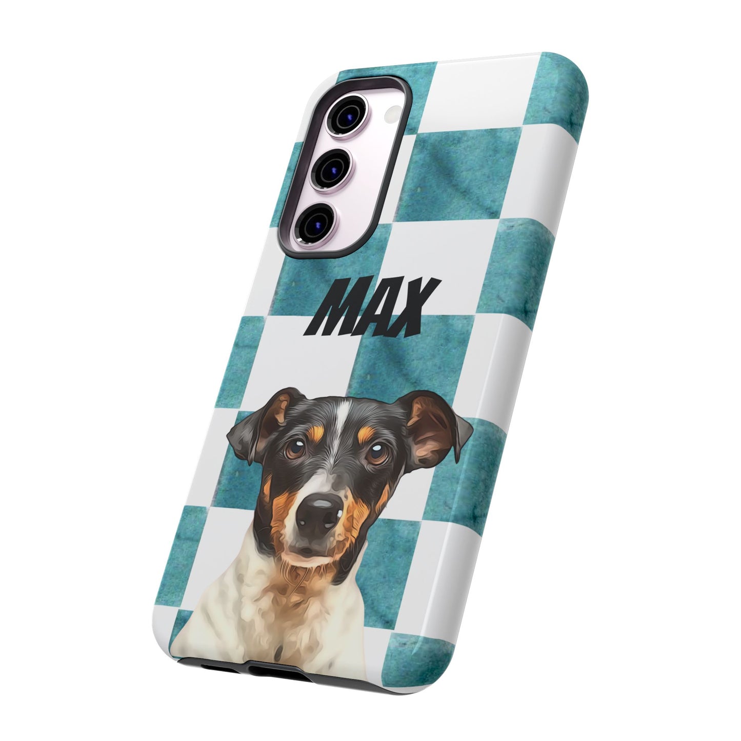 Custom Pet Portrait Phone Case, Checker Edition - furevermama