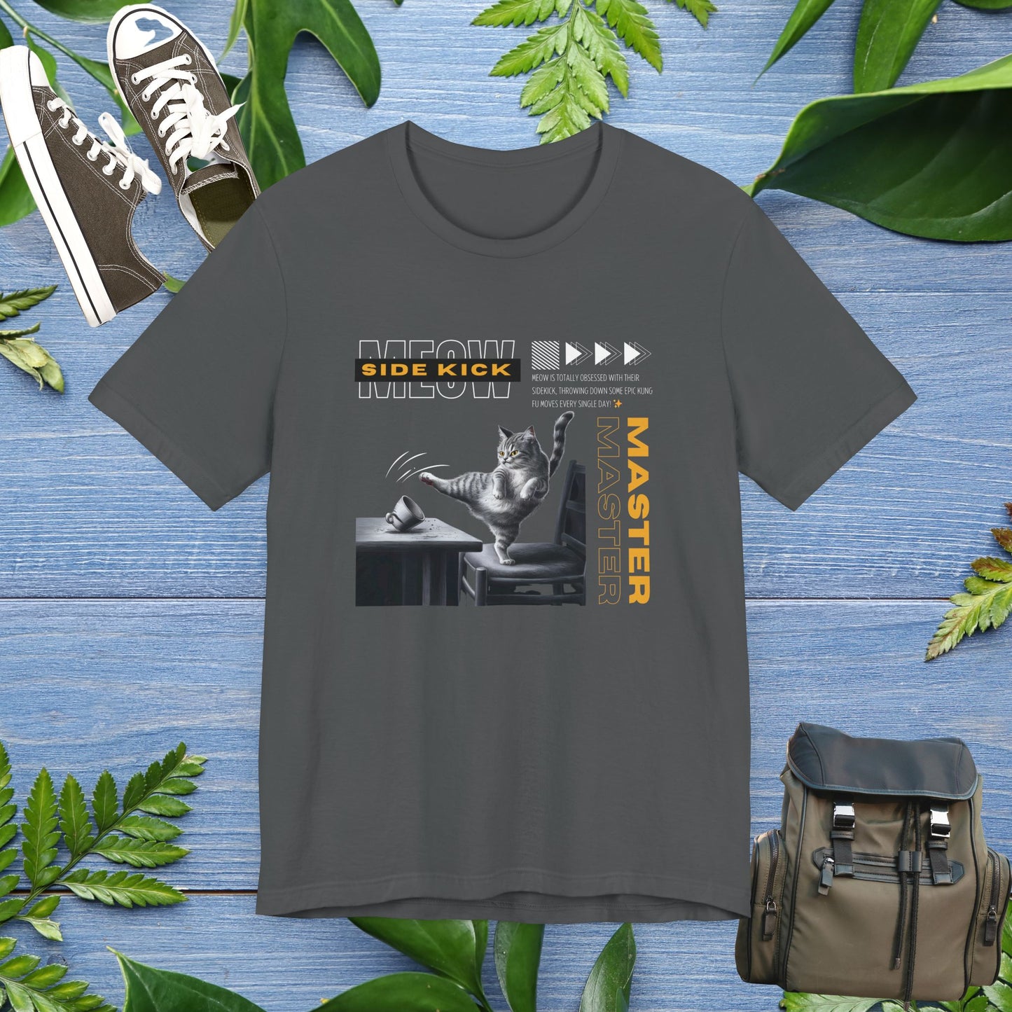 Meow Side Kick Unisex T-Shirt - furevermama