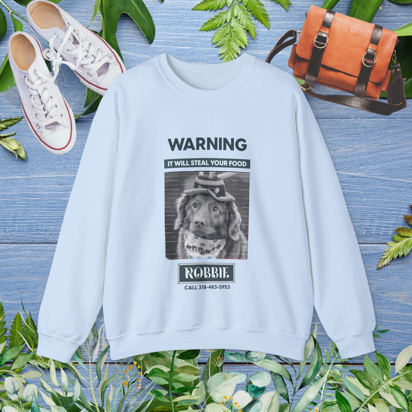 Food Stealer Warning Crewneck Sweatshirt - furevermama