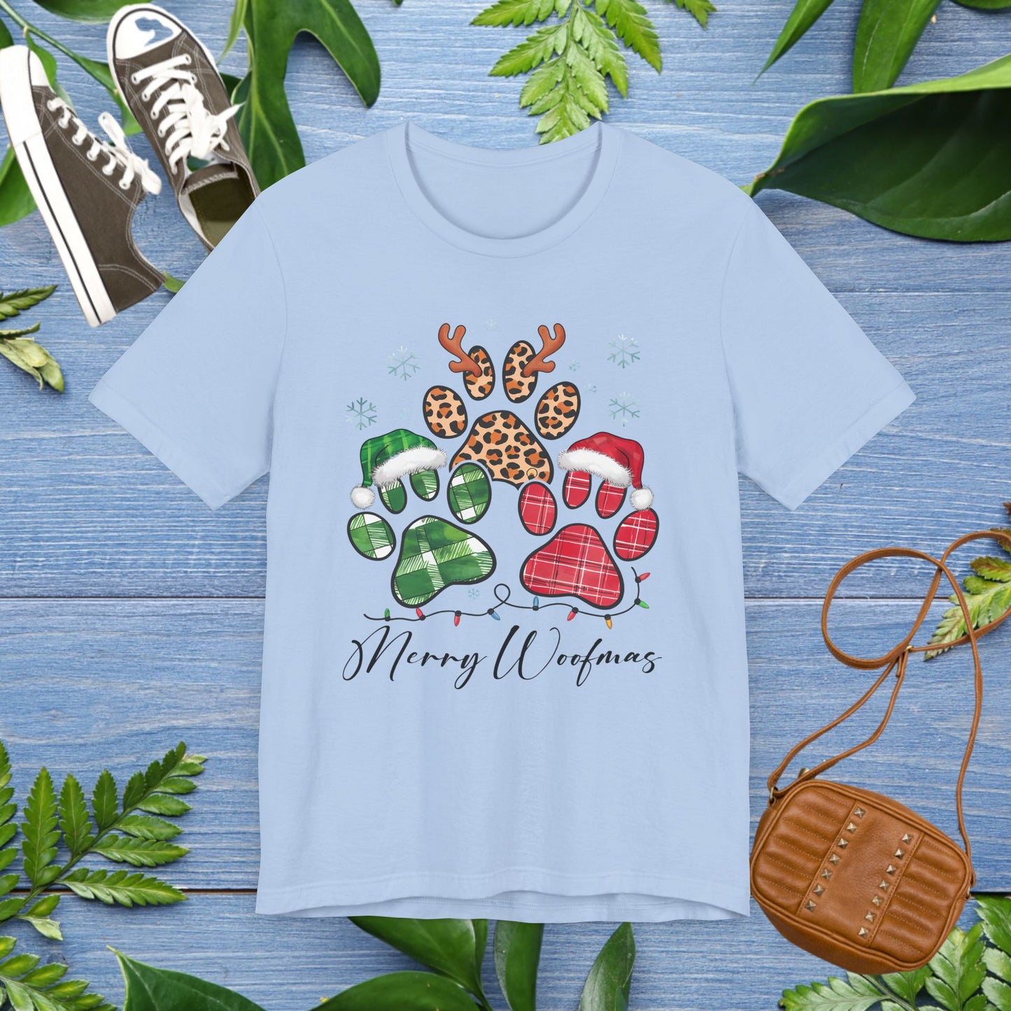 Merry Woofmas, Paw Jersey T-Shirt - furevermama