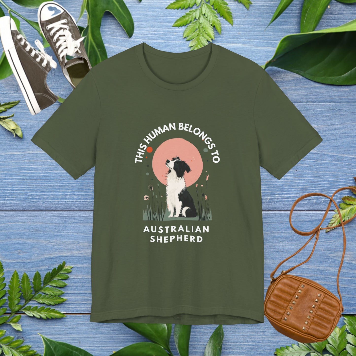This Human Belongs To Australian Shepherd T-Shirt - furevermama