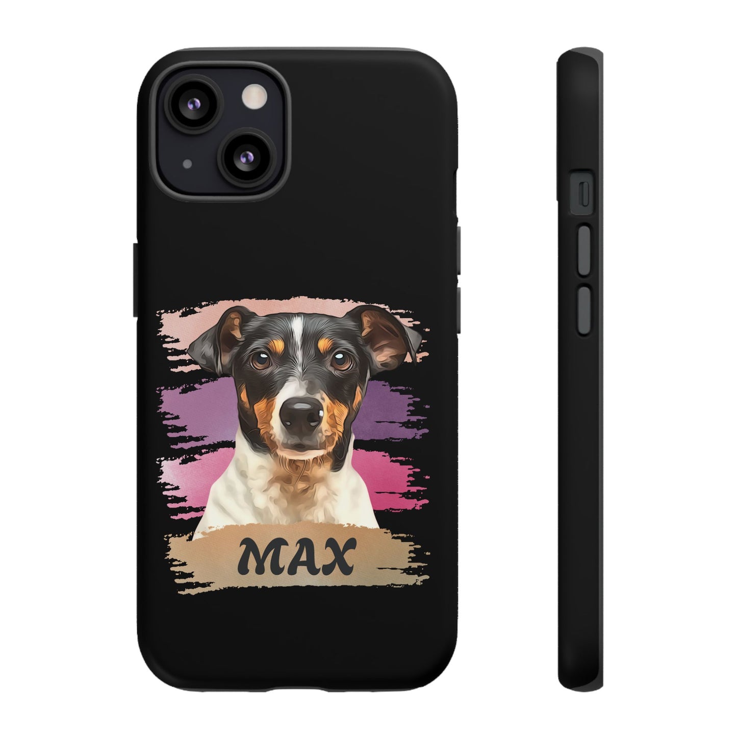 Custom Pet Portrait Phone Case, Pink Brush Edition - furevermama