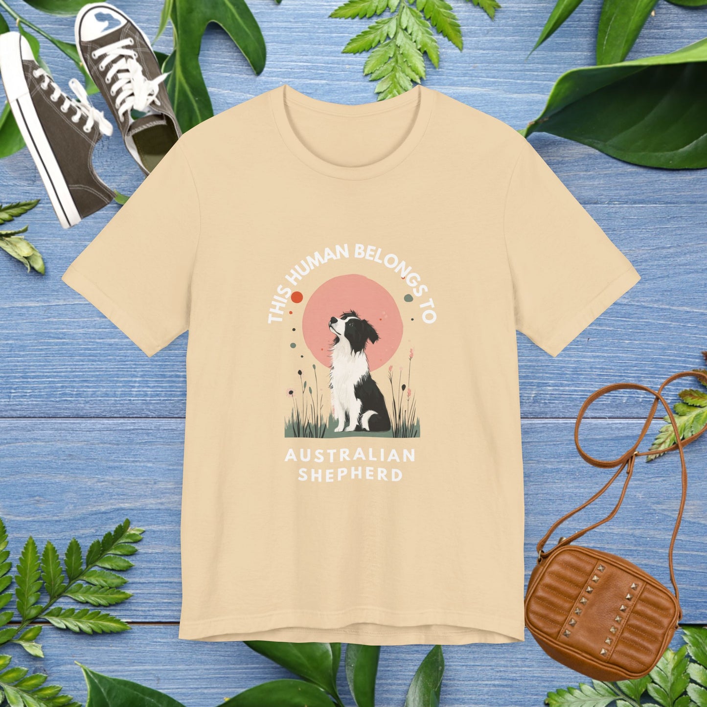 This Human Belongs To Australian Shepherd T-Shirt - furevermama
