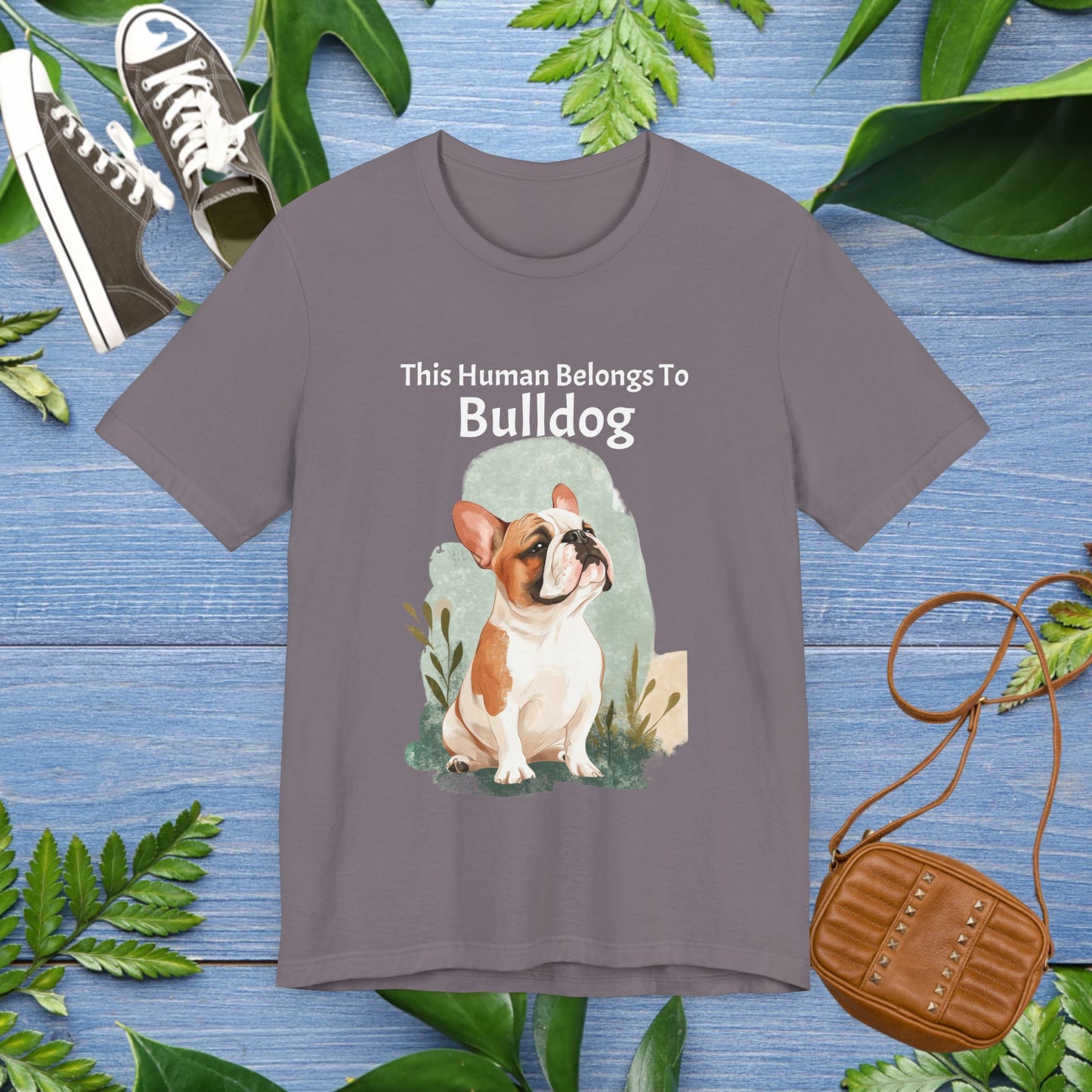 This Human Belongs To Bulldog Jersey Tee - furevermama