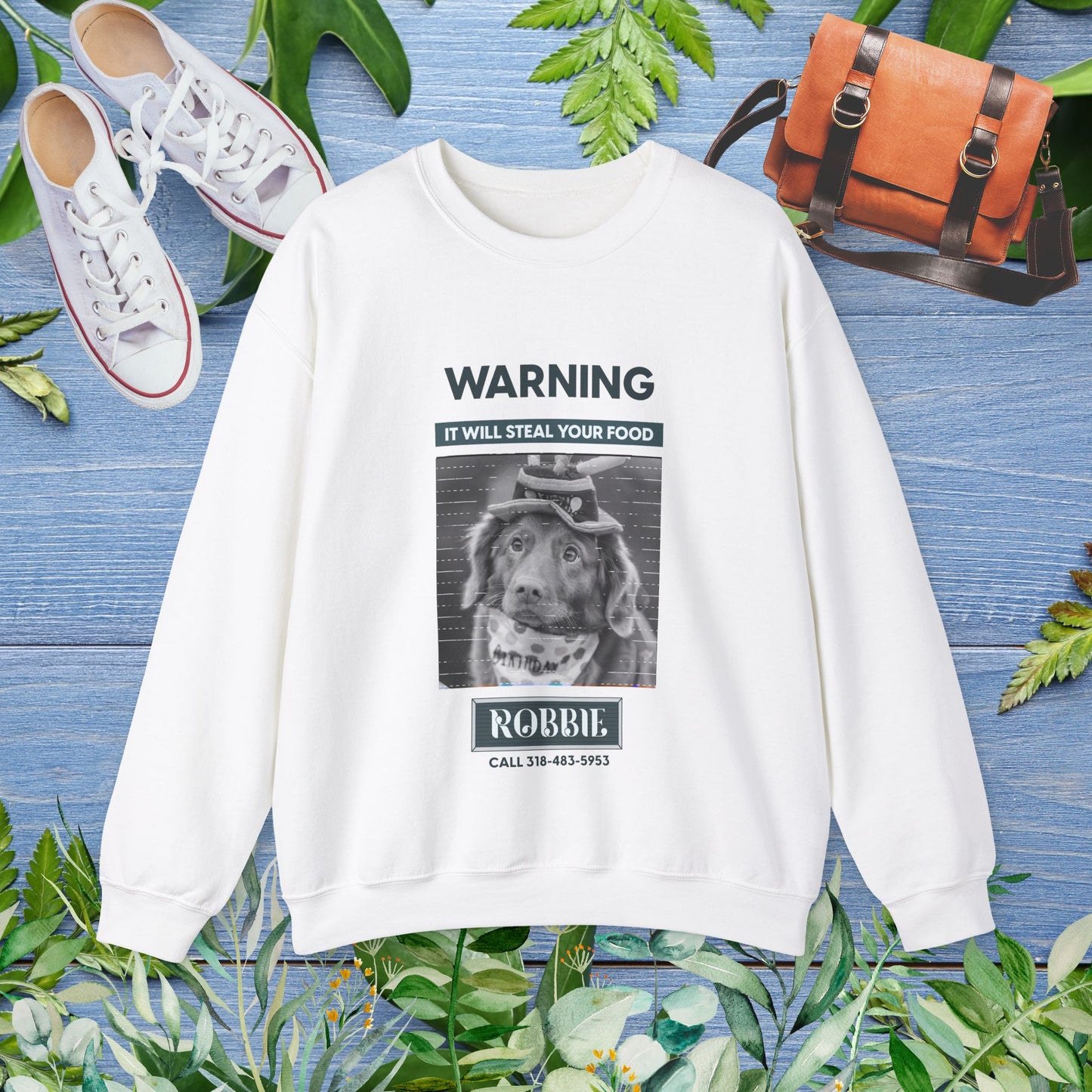 Food Stealer Warning Crewneck Sweatshirt - furevermama