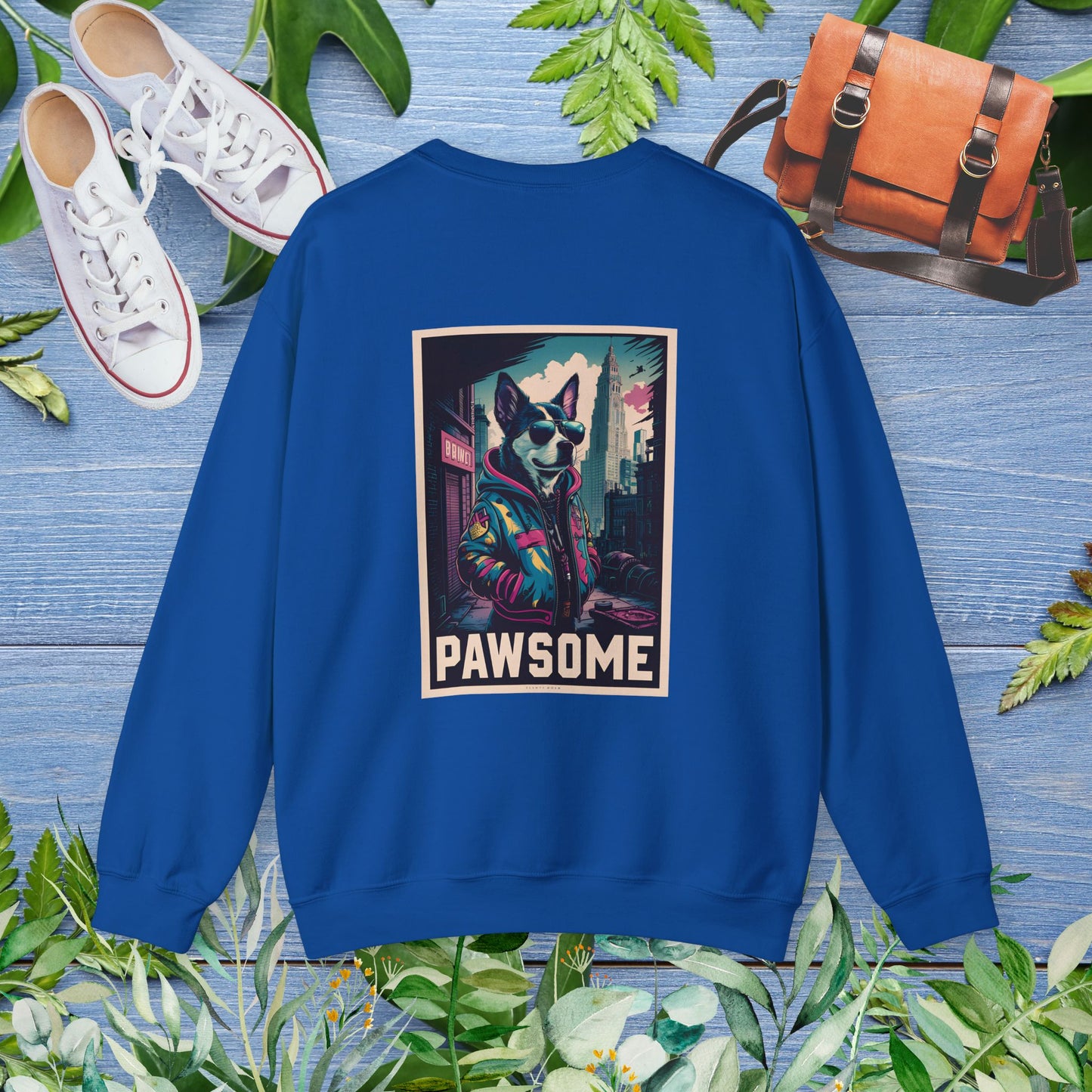 Pawsome Dog Crewneck Sweatshirt (Double Sided) - furevermama