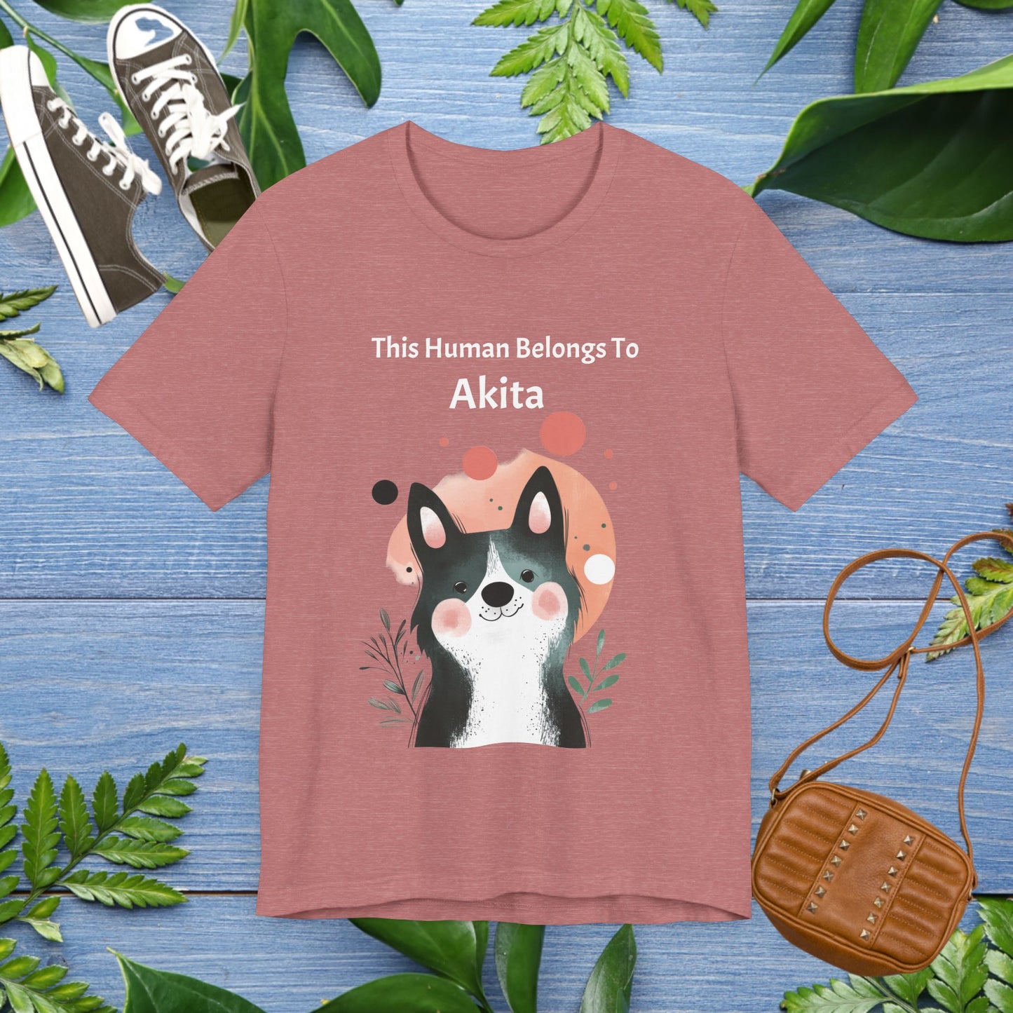 This Human Belongs To Akita T-Shirt - furevermama