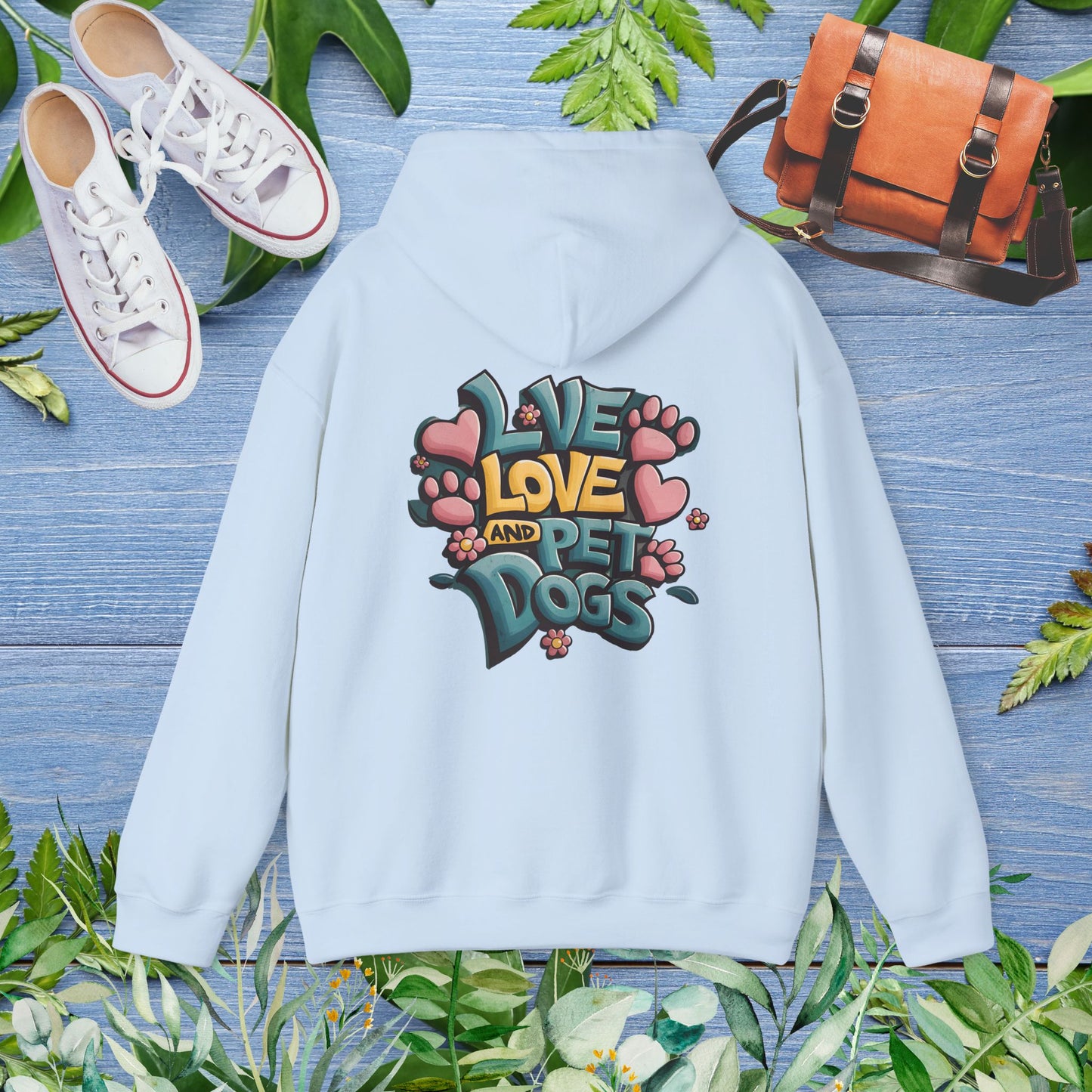 Live Love and Pet Dogs Hoodie (Double-Sided) - furevermama