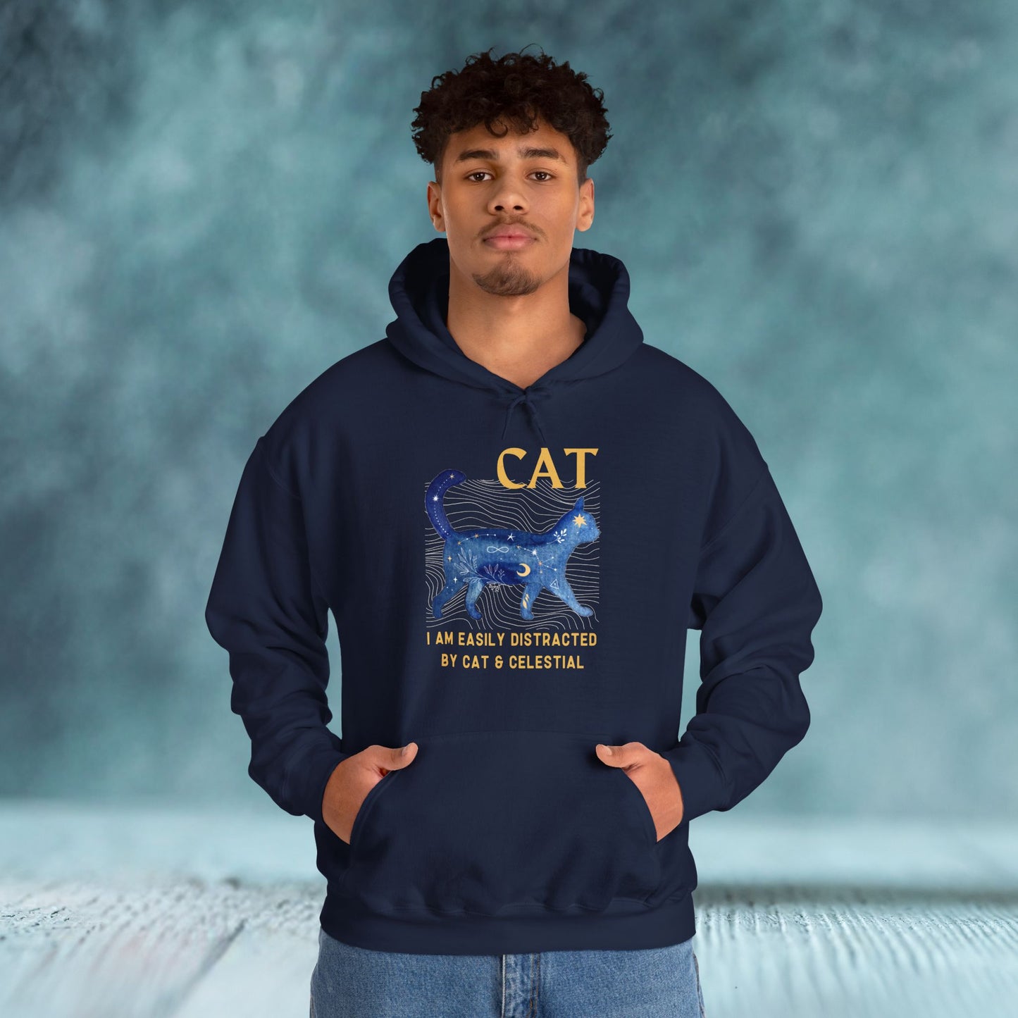 Cat and Celestial Unisex Hoodie - furevermama
