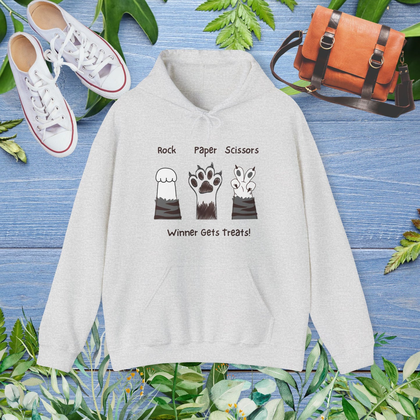 Paw's Paper Rock Scissors Unisex Hoodie - furevermama