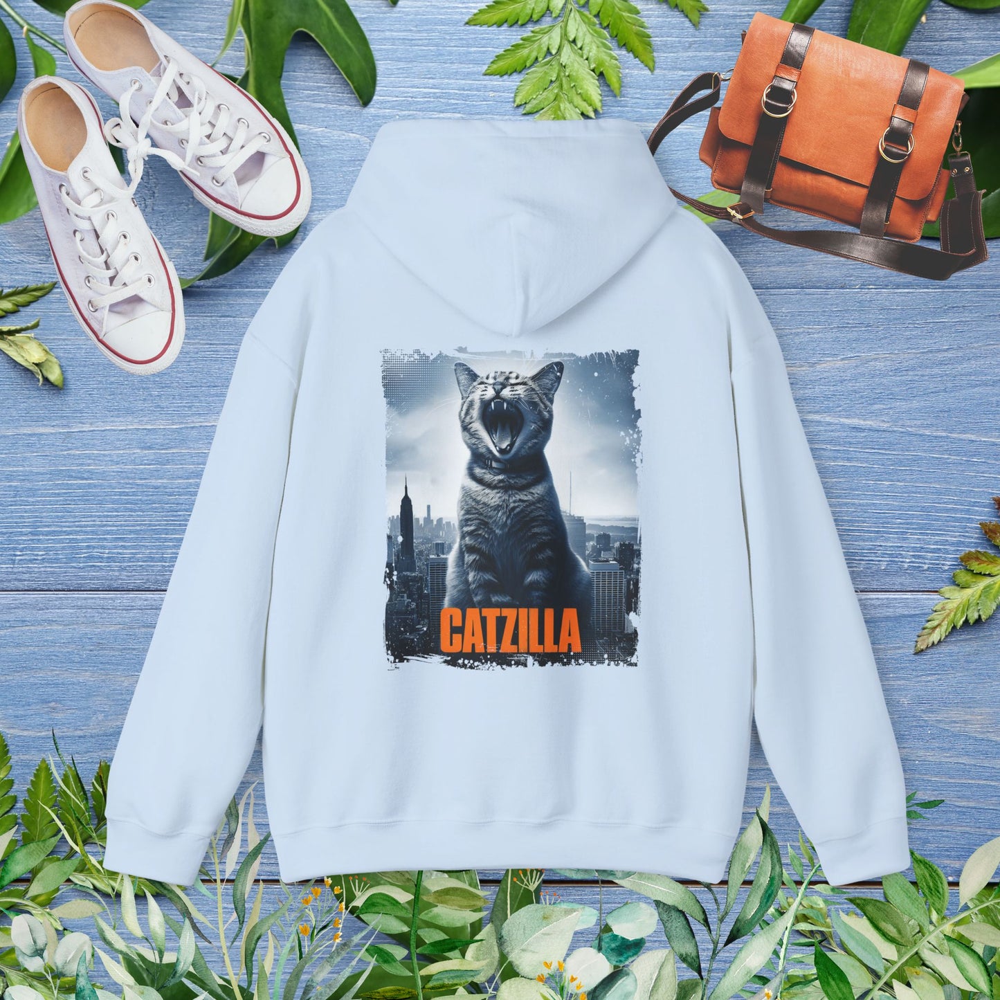 Catzilla Unisex Hoodie (Back Print) - furevermama