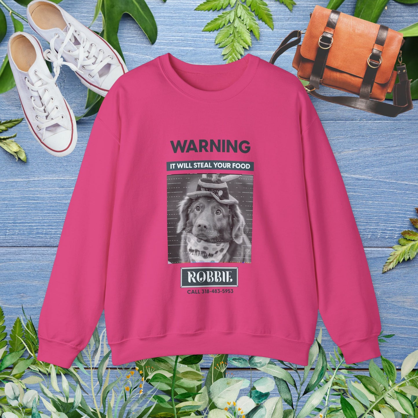 Food Stealer Warning Crewneck Sweatshirt - furevermama