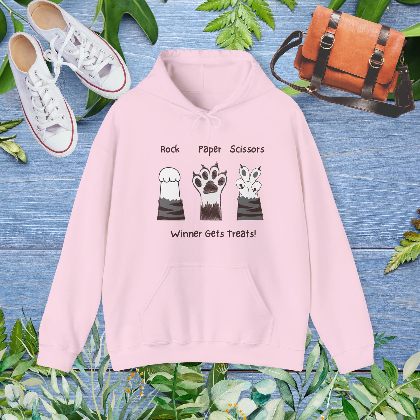 Paw's Paper Rock Scissors Unisex Hoodie - furevermama