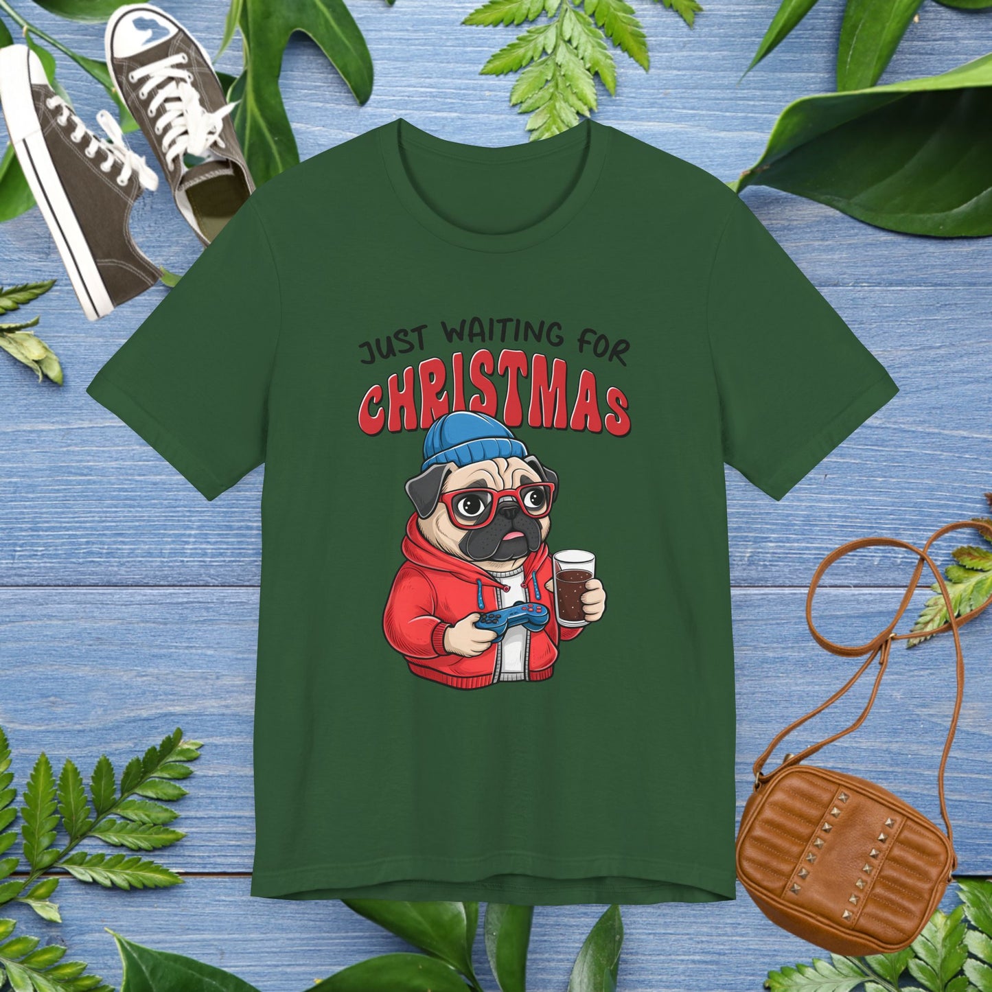 Just Waiting For Christmas, Bulldog Jersey Tee - furevermama