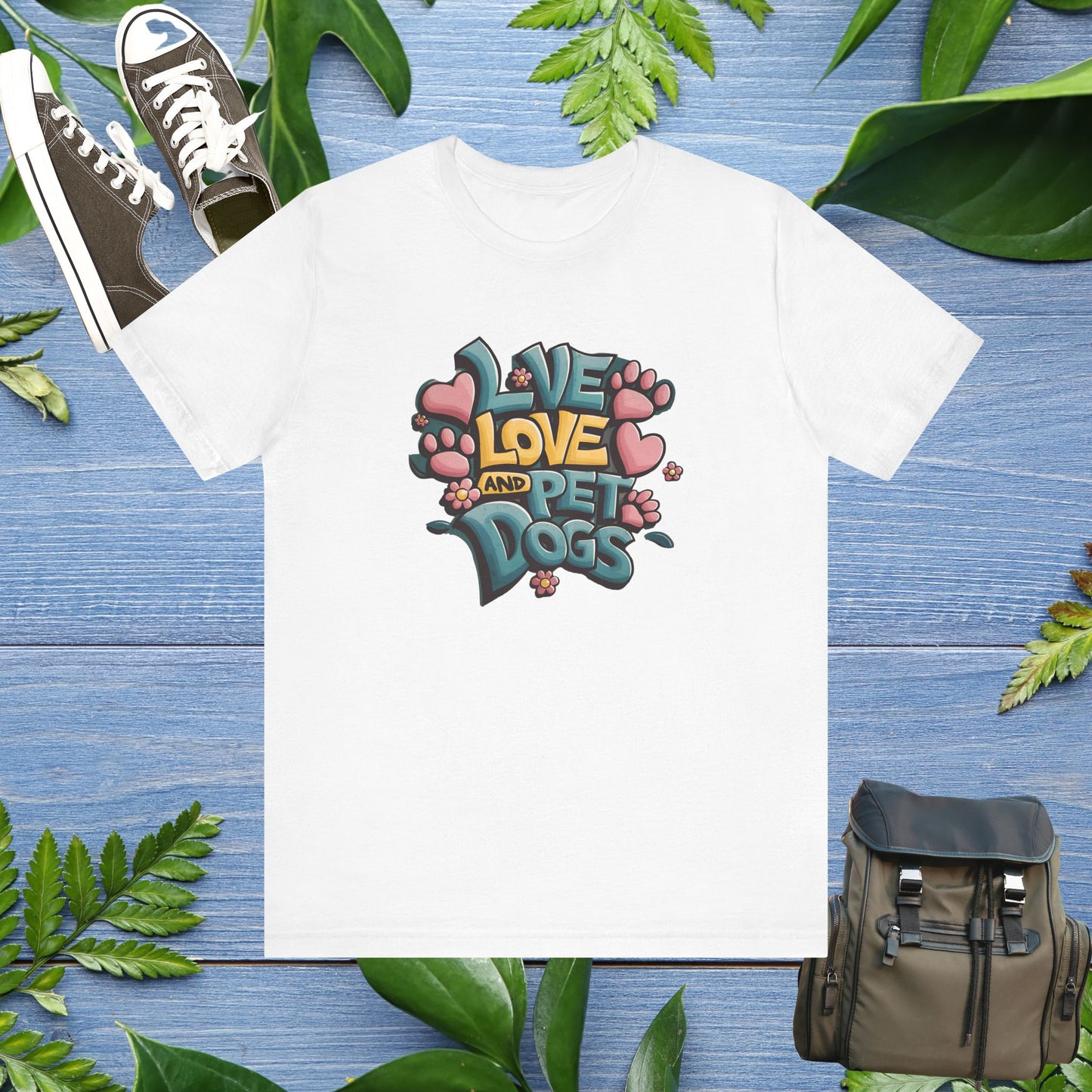 Live Love And Pet Dogs T-Shirt - furevermama