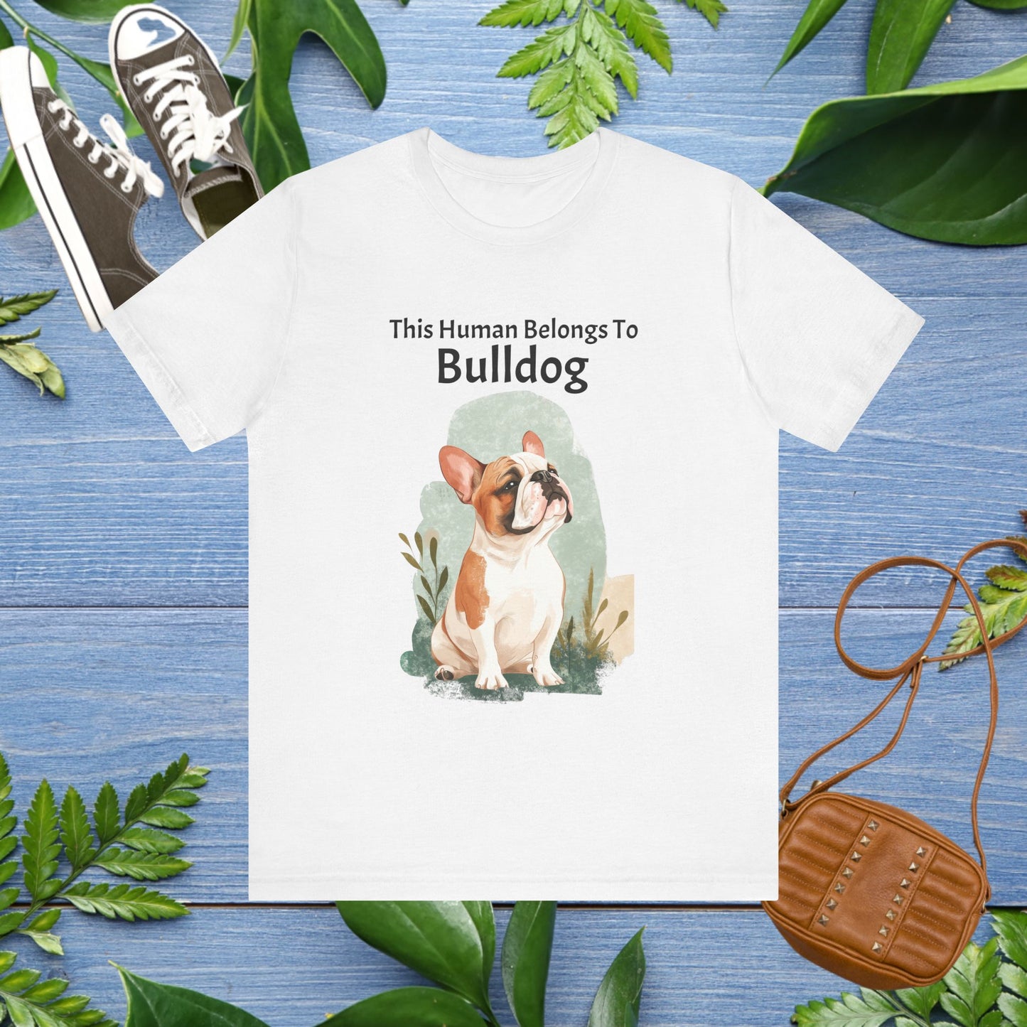 This Human Belongs To Bulldog Jersey Tee - furevermama