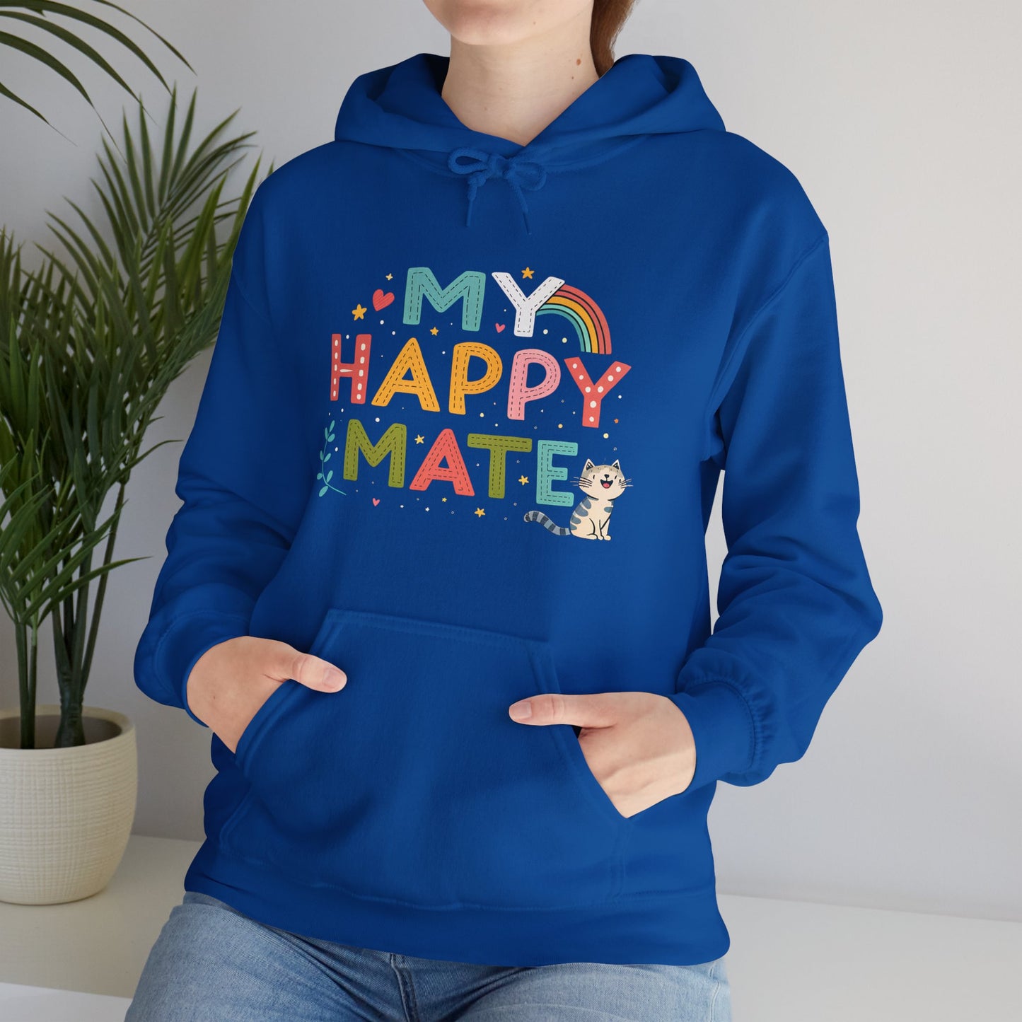 My Happy Mate Cat Graphic Hoodie - furevermama