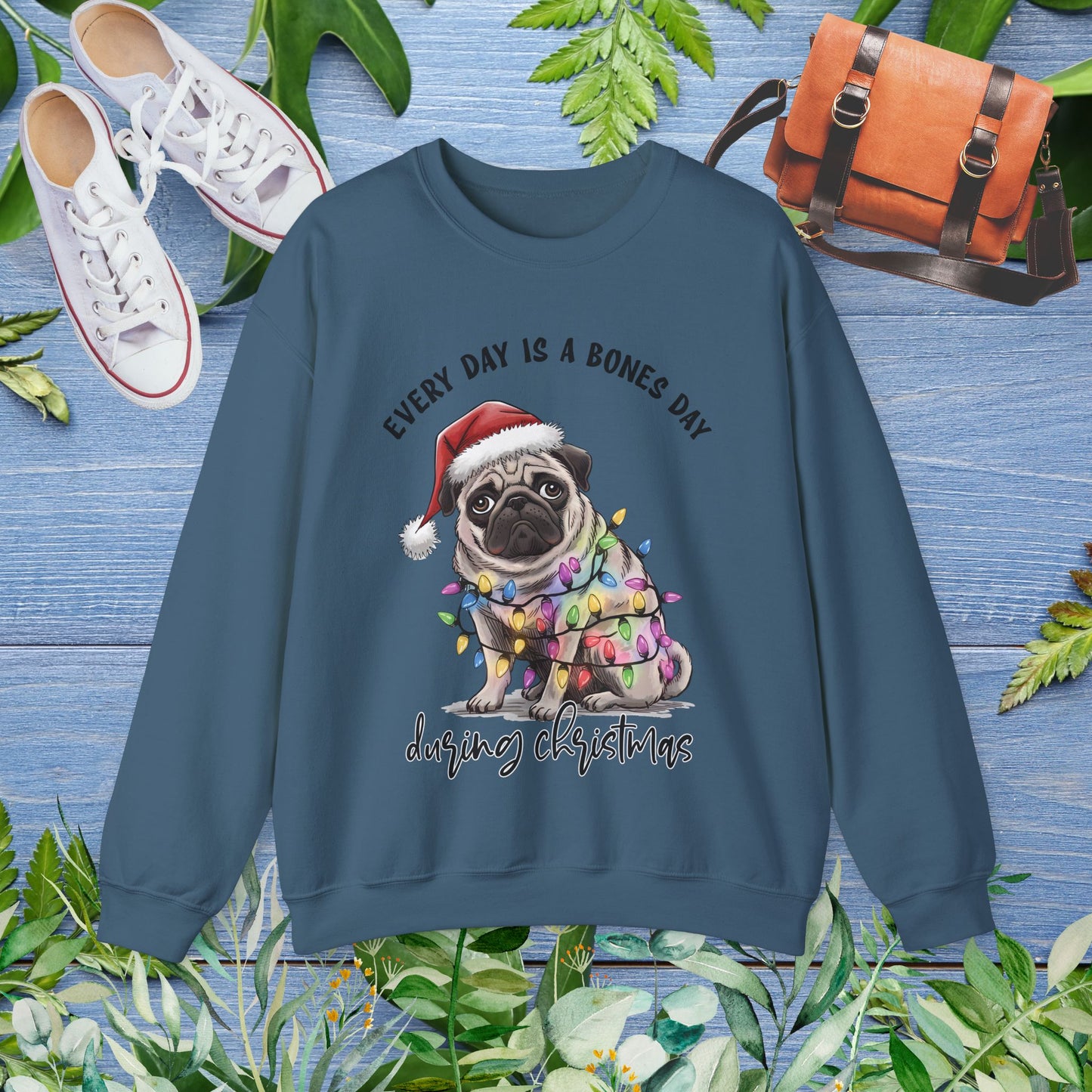 Everyday Is Bones Day During Christmas, Bulldog Unisex Sweatshirt - furevermama