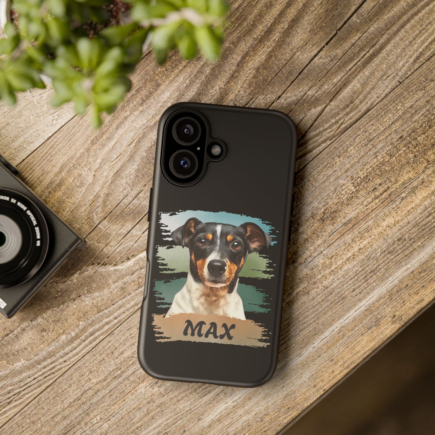 Custom Pet Portrait Phone Case, Green Brush Edition - furevermama