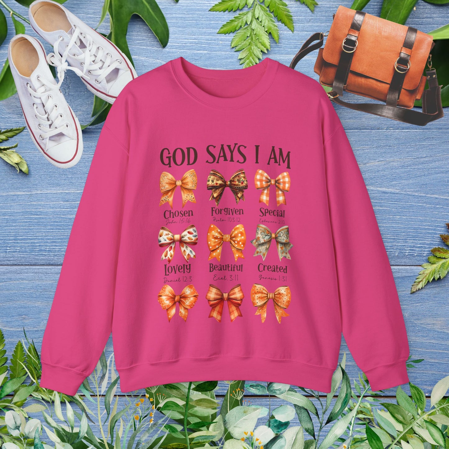 God Says I Am Crewneck Sweatshirt - furevermama