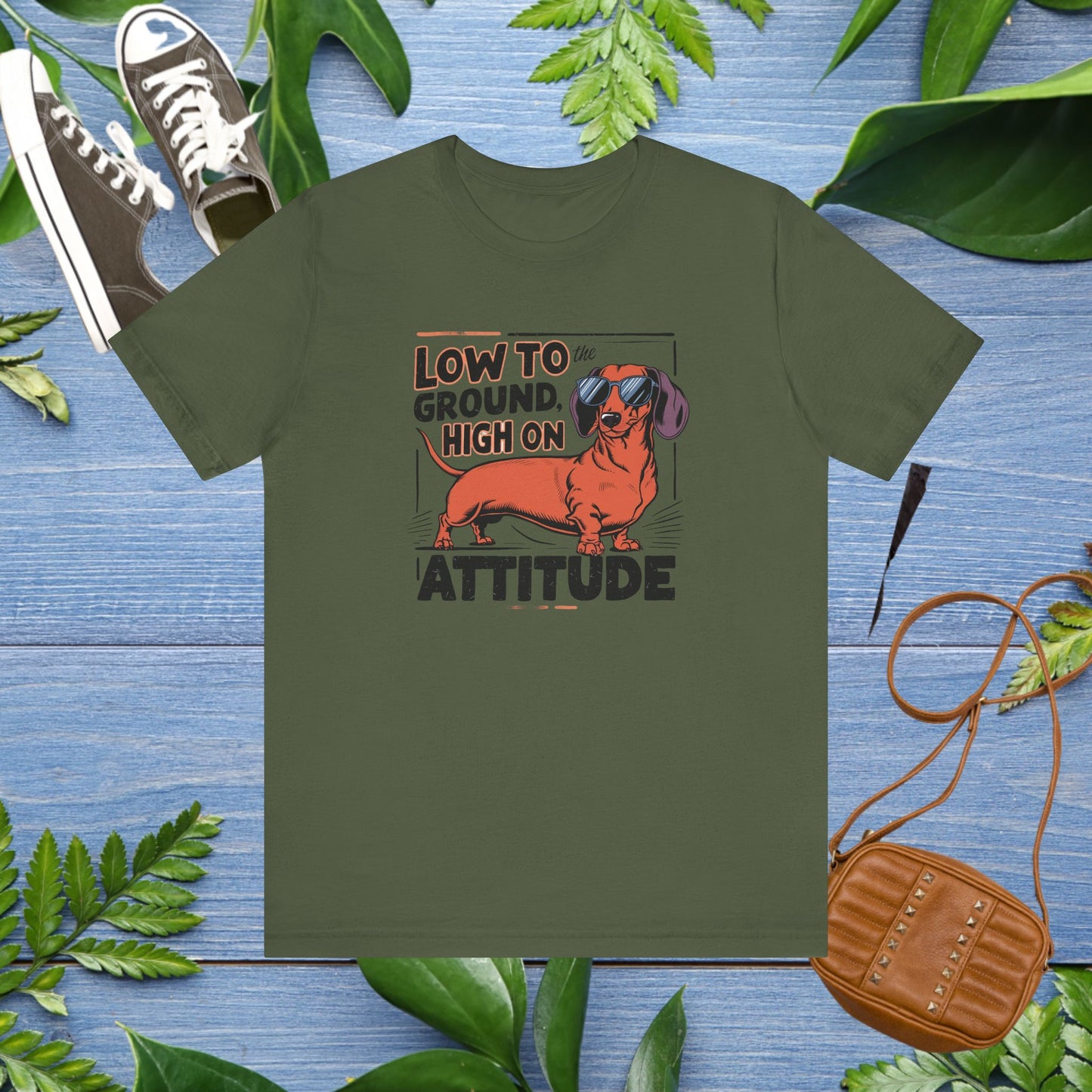 Dachshund Tee - 'Low To Ground High On Attitude' Unisex T-Shirt - furevermama