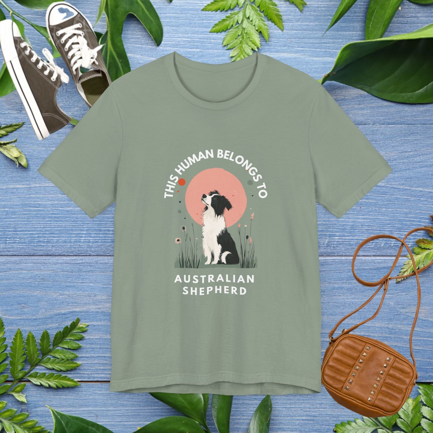 This Human Belongs To Australian Shepherd T-Shirt - furevermama