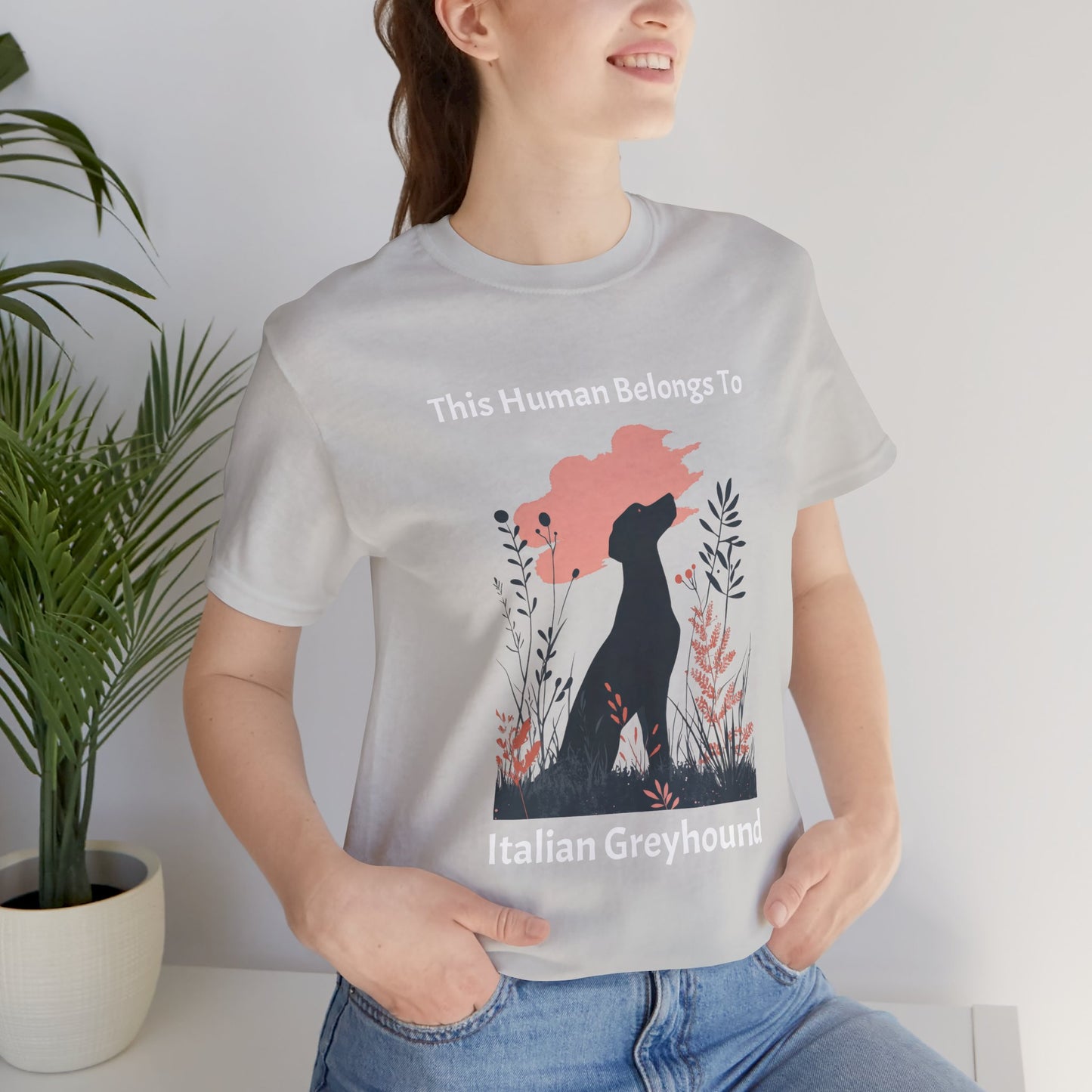 This Human Belongs To Italian Greyhound Jersey Tee - furevermama