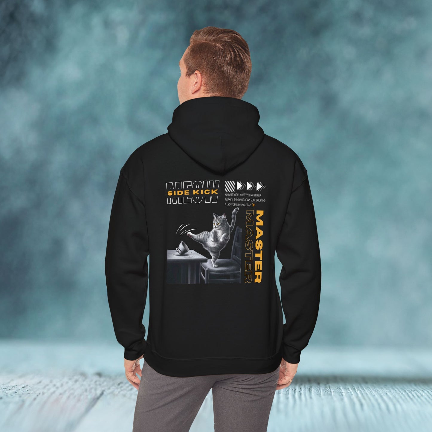 Meow Side Kick Unisex Hoodie (Double-Sided) - furevermama