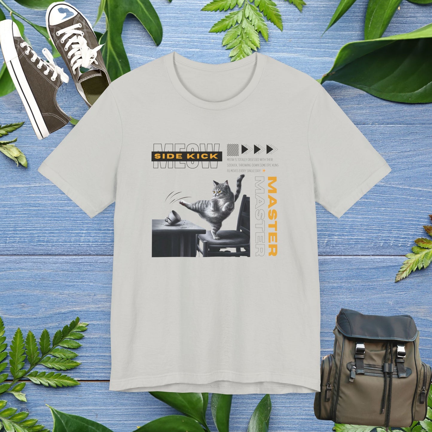 Meow Side Kick Unisex T-Shirt - furevermama