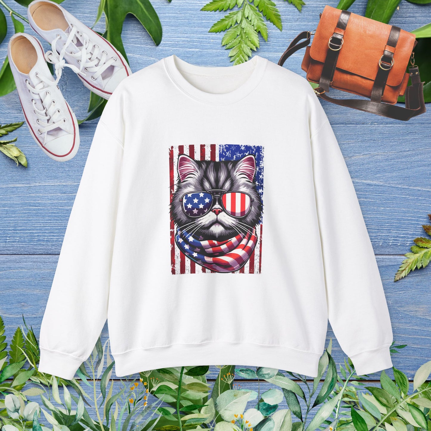 Patriotic Cat Unisex Sweatshirt - furevermama