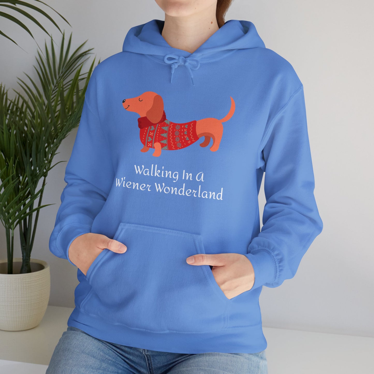 Dachshund Hoodie - Walking In A Wiener Wonderland - Unisex - furevermama