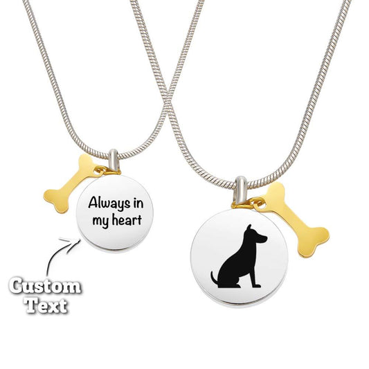 Personalized Engraved Pet Ashes Necklace for Dog Cat Pet Lovers - furevermama